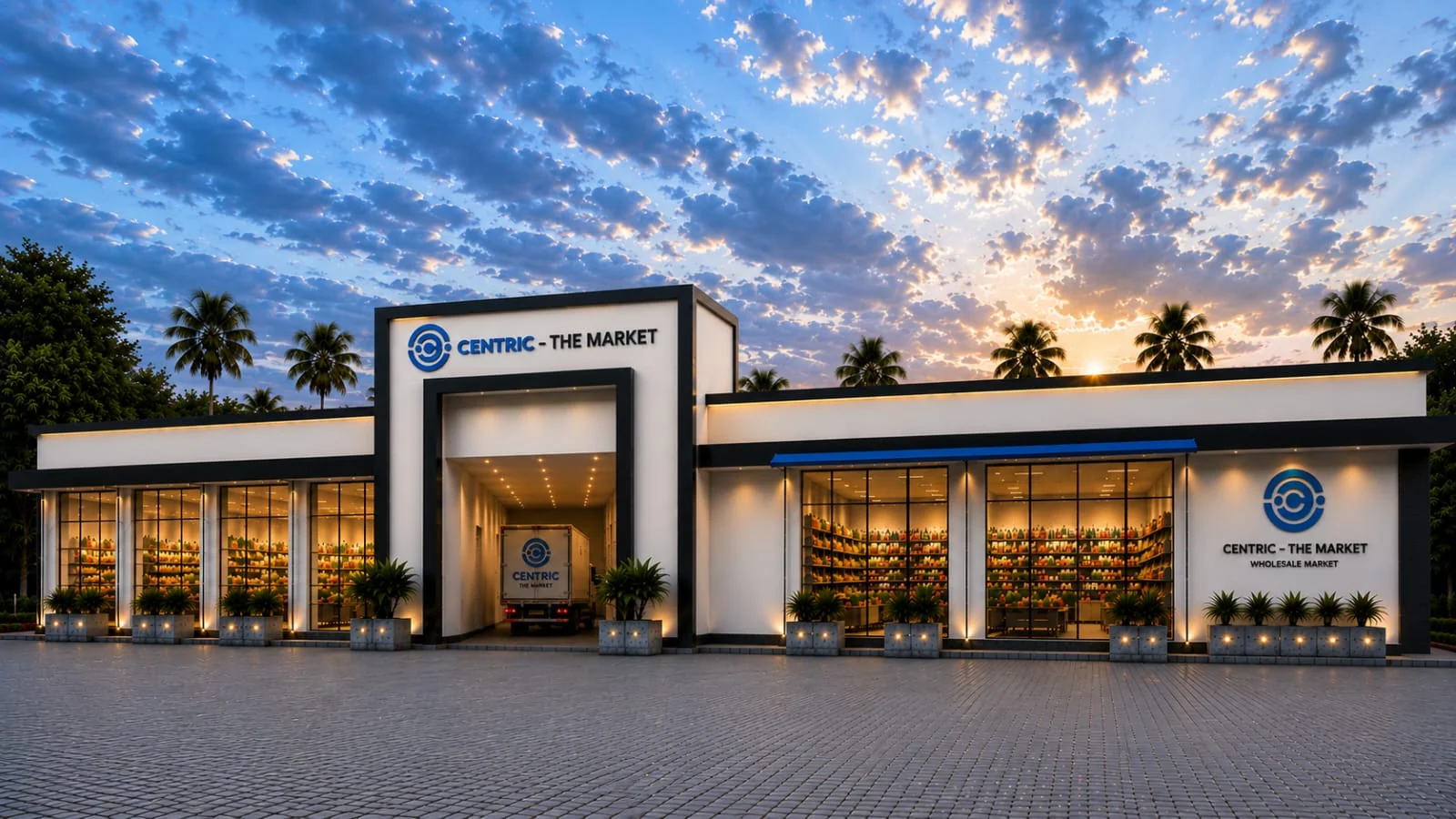 Front view of Centric The Market wholesale market